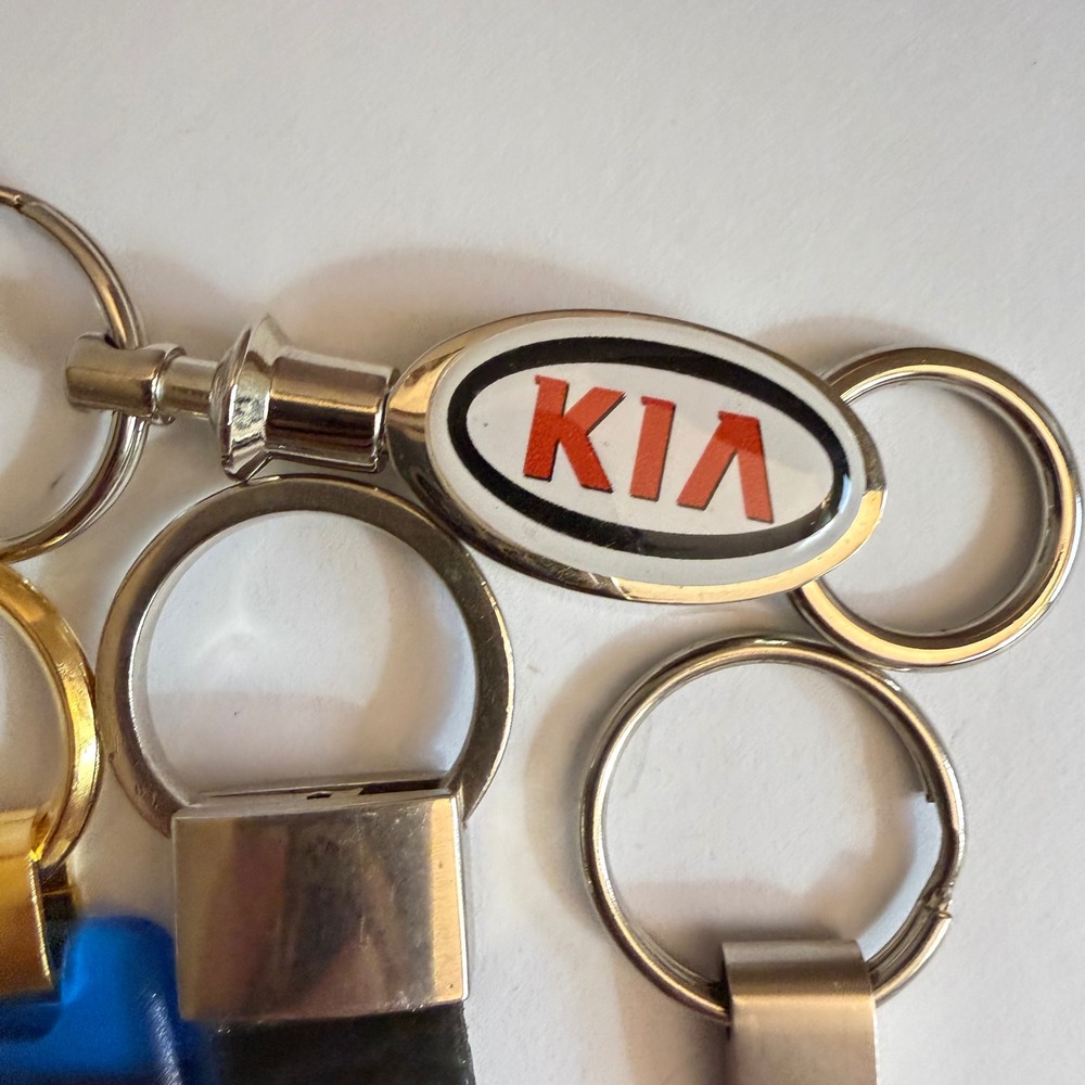 Vintage Automotive Keychain Lot Audi BMW MINI KIA Dealership Fobs Silver Pendant - Picture 3 of 8